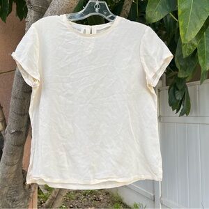 Vintage 90s Jones New York 100% Silk Cream Top.